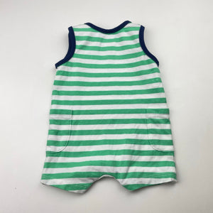 Boys Target, striped stretchy romper, EUC, size 0,  