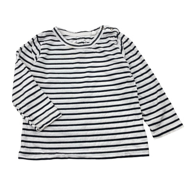 Unisex Bonds, striped Aust cotton long sleeve tee / top, FUC, size 1,  
