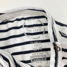 Load image into Gallery viewer, Unisex Bonds, striped Aust cotton long sleeve tee / top, FUC, size 1,  