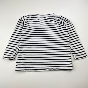 Unisex Bonds, striped Aust cotton long sleeve tee / top, FUC, size 1,  