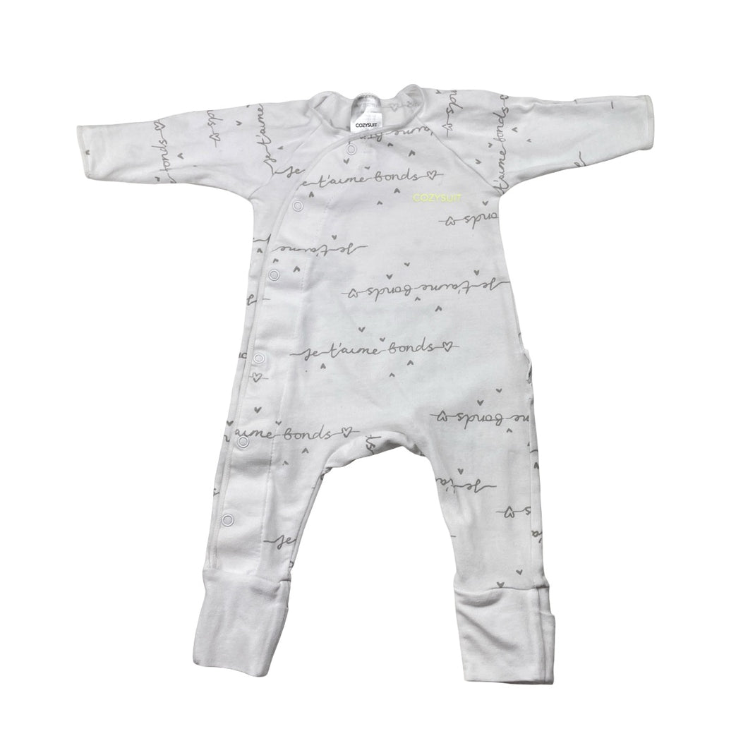 Unisex Bonds, stretchy cozysuit coverall / romper, EUC, size 00000,  