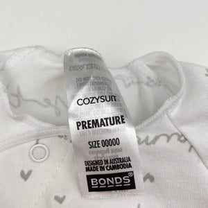 Unisex Bonds, stretchy cozysuit coverall / romper, EUC, size 00000,  