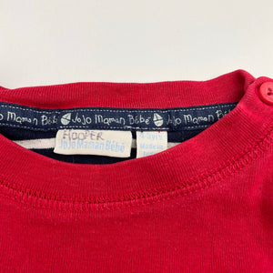 Boys JoJo Maman Bebe, cotton long sleeve top, wash fade & marks right sleeve, FUC, size 4-5,  