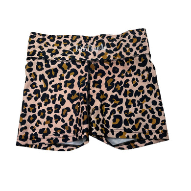 Girls Lisa Trujillo, leopard print activewear shorts, Sz: 4XL, EUC, size 14-16,  