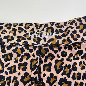 Girls Lisa Trujillo, leopard print activewear shorts, Sz: 4XL, EUC, size 14-16,  