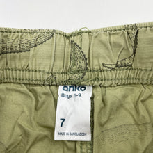 Load image into Gallery viewer, Boys Anko, lightweight cotton shorts, elasticated, crocodiles, FUC, size 7,  