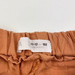 Girls Zara, linen blend culottes / shorts, elasticated, EUC, size 11-12,  