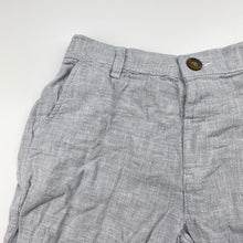 Load image into Gallery viewer, Boys Next, grey linen / cotton shorts, adjustable, EUC, size 6-7,  