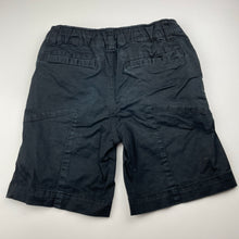 Load image into Gallery viewer, Boys Pavement, black stretch cotton shorts, drawcord, W: 32cm across, GUC, size 8-10,  
