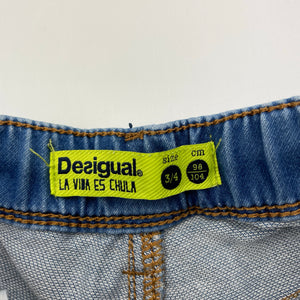 Boys Desigual, embroidered knit denim shorts, elasticated, GUC, size 3-4,  