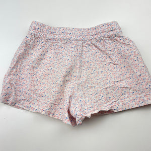 Girls Cotton On, floral cotton shorts, elasticated, GUC, size 4,  