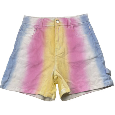 Girls Breakers, colourful stretch denim shorts, adjustable, EUC, size 14,  
