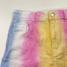 Load image into Gallery viewer, Girls Breakers, colourful stretch denim shorts, adjustable, EUC, size 14,  