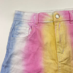 Girls Breakers, colourful stretch denim shorts, adjustable, EUC, size 14,  