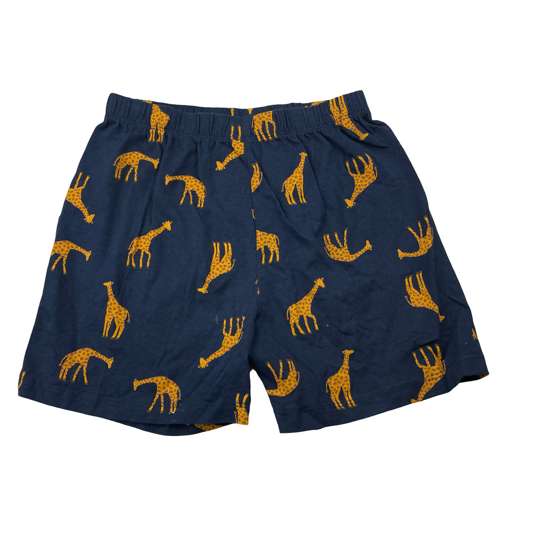 Unisex Anko, navy cotton pyjama shorts, giraffes, EUC, size 7,  