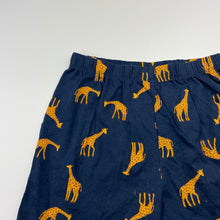 Load image into Gallery viewer, Unisex Anko, navy cotton pyjama shorts, giraffes, EUC, size 7,  