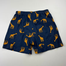 Load image into Gallery viewer, Unisex Anko, navy cotton pyjama shorts, giraffes, EUC, size 7,  