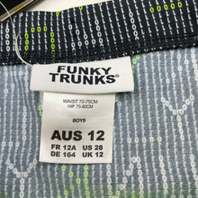 Load image into Gallery viewer, Boys FUNKY TRUNKS, classic swim trunks elasticated, NEW, size 12,  