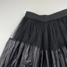 Load image into Gallery viewer, Girls Sirin Girls, lined black skirt, elasticated, L: 42cm, GUC, size 8-9,  