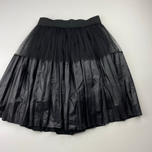 Load image into Gallery viewer, Girls Sirin Girls, lined black skirt, elasticated, L: 42cm, GUC, size 8-9,  
