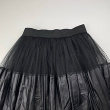 Load image into Gallery viewer, Girls Sirin Girls, lined black skirt, elasticated, L: 42cm, GUC, size 8-9,  