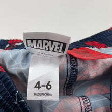 Load image into Gallery viewer, Boys Marvel, Spiderman lightweight pyjama shorts, elasticated, EUC, size 4-6,  