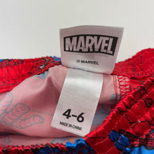 Load image into Gallery viewer, Boys Marvel, Spiderman lightweight pyjama shorts, elasticated, EUC, size 4-6,  