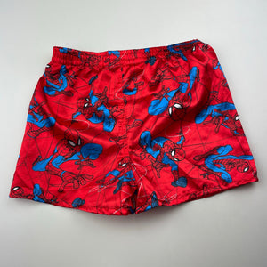 Boys Marvel, Spiderman lightweight pyjama shorts, elasticated, EUC, size 4-6,  