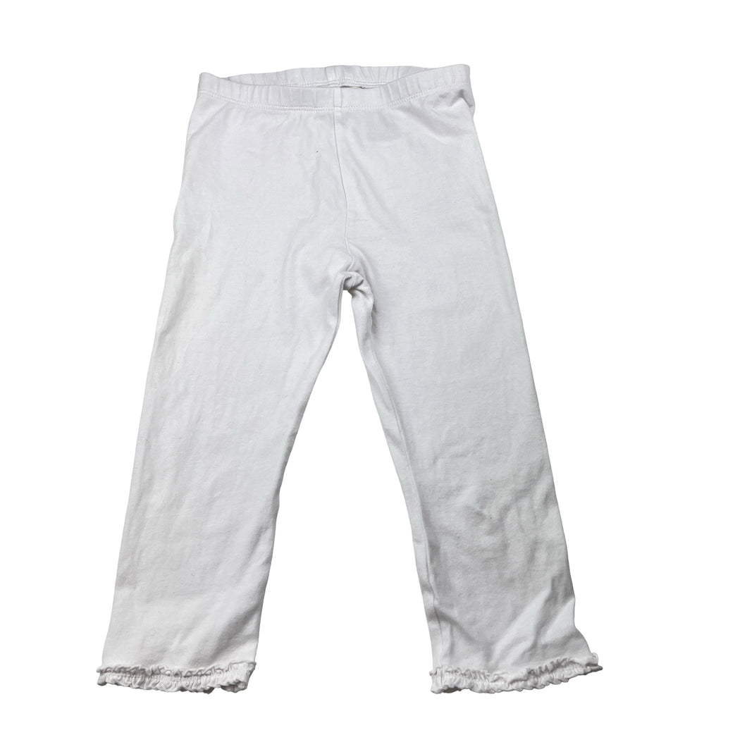 Girls H&M, organic cotton blend cropped leggings, Inside leg: 30cm, FUC, size 6,  