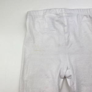 Girls H&M, organic cotton blend cropped leggings, Inside leg: 30cm, FUC, size 6,  