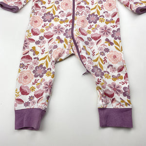 Girls Anko, floral zip romper, FUC, size 0,  