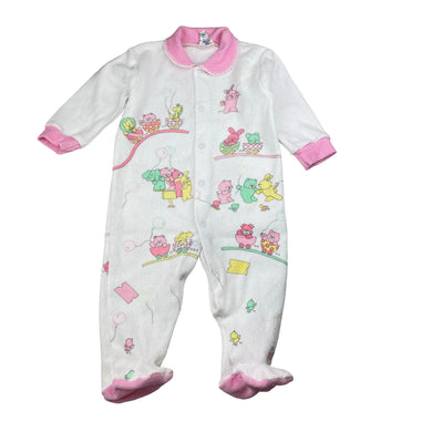 Girls vintage, coverall / romper, light marks on feet, FUC, size 0,  