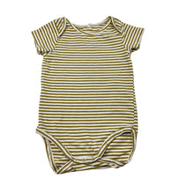 Load image into Gallery viewer, Girls QUINCY MAE, stretchy organic cotton blend bodysuit / romper, GUC, size 0-1,  