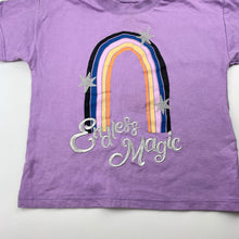 Load image into Gallery viewer, Girls Cotton On, purple cotton tee / top, rainbow, GUC, size 2,  