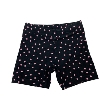 Girls Anko, black & pink spot bike shorts, GUC, size 4,  