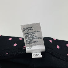 Load image into Gallery viewer, Girls Anko, black &amp; pink spot bike shorts, GUC, size 4,  