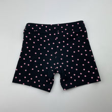 Load image into Gallery viewer, Girls Anko, black &amp; pink spot bike shorts, GUC, size 4,  