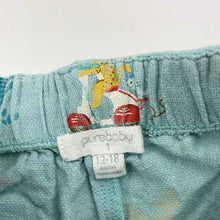 Load image into Gallery viewer, Boys purebaby, organic cotton shorts, elasticated, GUC, size 1,  