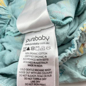 Boys purebaby, organic cotton shorts, elasticated, GUC, size 1,  