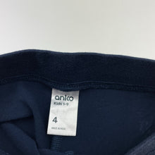 Load image into Gallery viewer, Girls Anko, navy bike shorts, elasticated, GUC, size 4,  