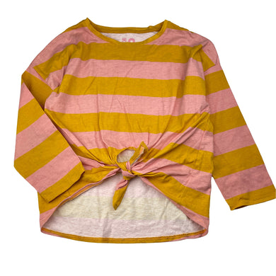 Girls Cotton On, tie front cotton long sleeve top, marks back sleeves, FUC, size 8,  