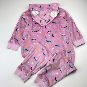 Girls Anko, soft feel fleece all-in-one pyjamas, GUC, size 3,  
