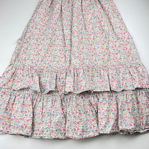 Girls Love Henry, floral cotton maxi dress, mild discolouration, FUC, size 7, L: 87cm