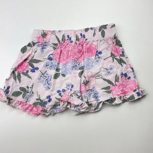 Girls KID, floral lightweight shorts, elasticated, GUC, size 3,  