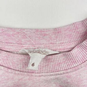 Girls Milkshake, fleece lined sweater / jumper, mark back left sleeve, FUC, size 6,  