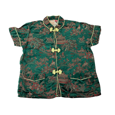 Unisex Peony Brand, oriental style short sleeve top, GUC, size 2,  
