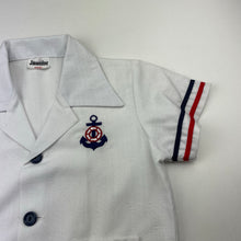 Load image into Gallery viewer, Boys Jasmine, embroidered sailor top, L: 34.5cm, armpit to armpit: 33cm, small mark on back, FUC, size 4-6,  