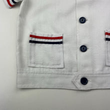 Load image into Gallery viewer, Boys Jasmine, embroidered sailor top, L: 34.5cm, armpit to armpit: 33cm, small mark on back, FUC, size 4-6,  