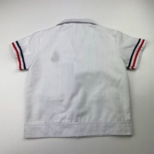 Boys Jasmine, embroidered sailor top, L: 34.5cm, armpit to armpit: 33cm, small mark on back, FUC, size 4-6,  