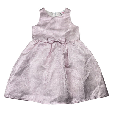 Girls Mango, lined metallic pink party dress, EUC, size 3, L: 54cm